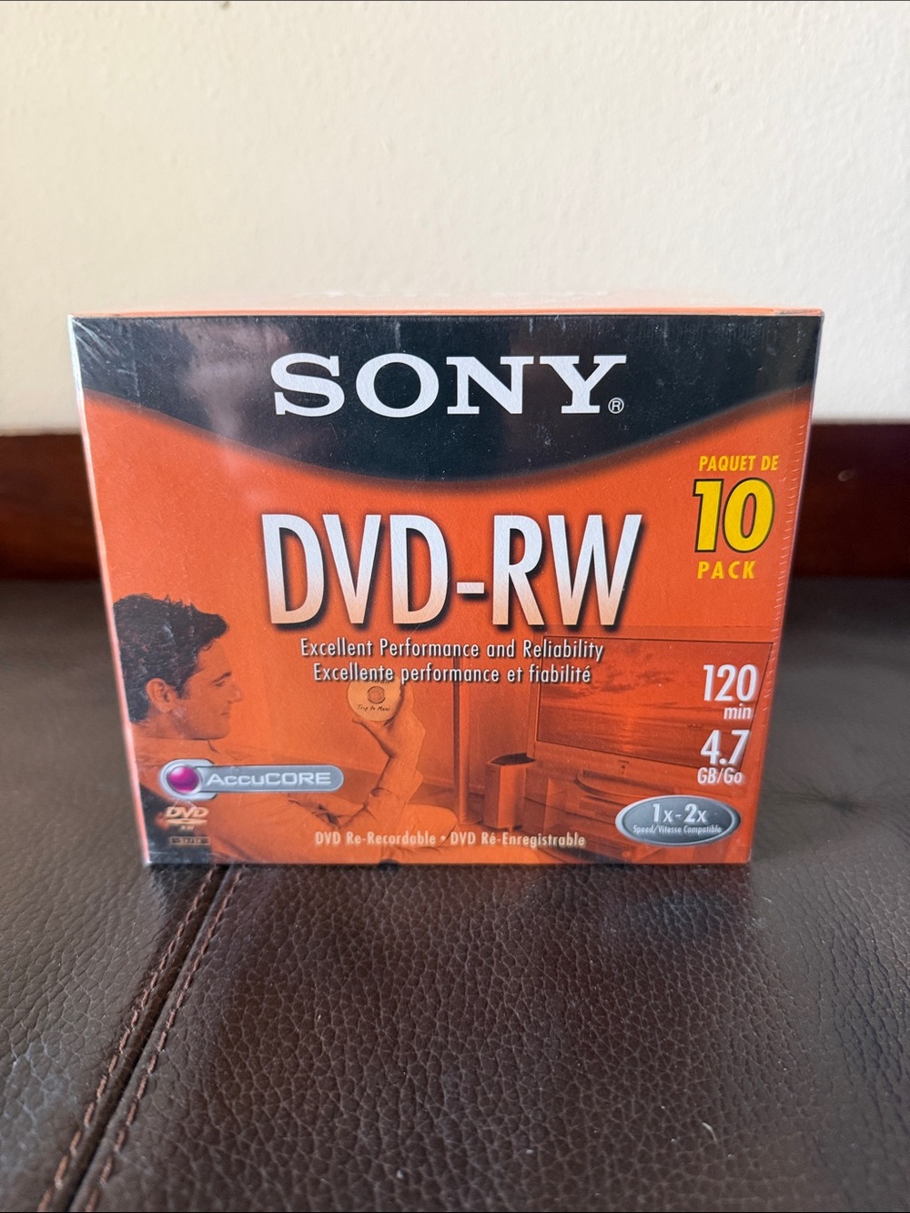 Sony DVD-RW 10-Pack Box Contains Re-recordable 4.7 GB, 120-minute Blank DVDs